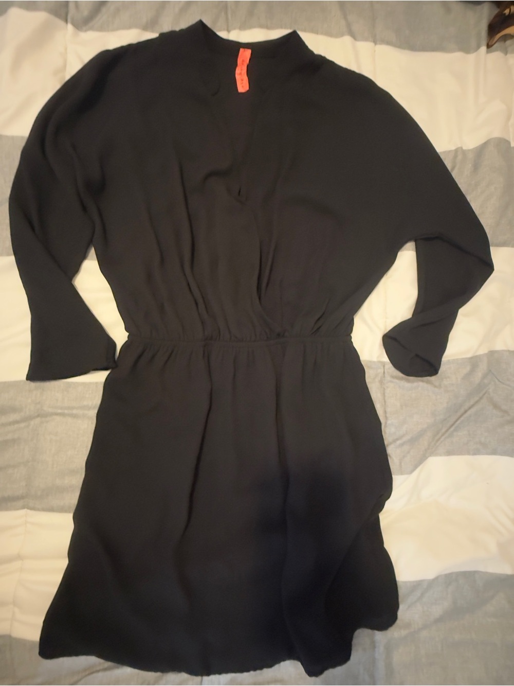 Eight Sixty Black Long Sleeve Elastic Waist Dress
